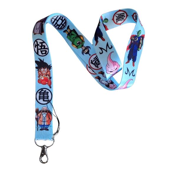 Japan Anime Dragonball Neck Strap Lanyard Blue & White Fabric One Size Unisex - Picture 1 of 6